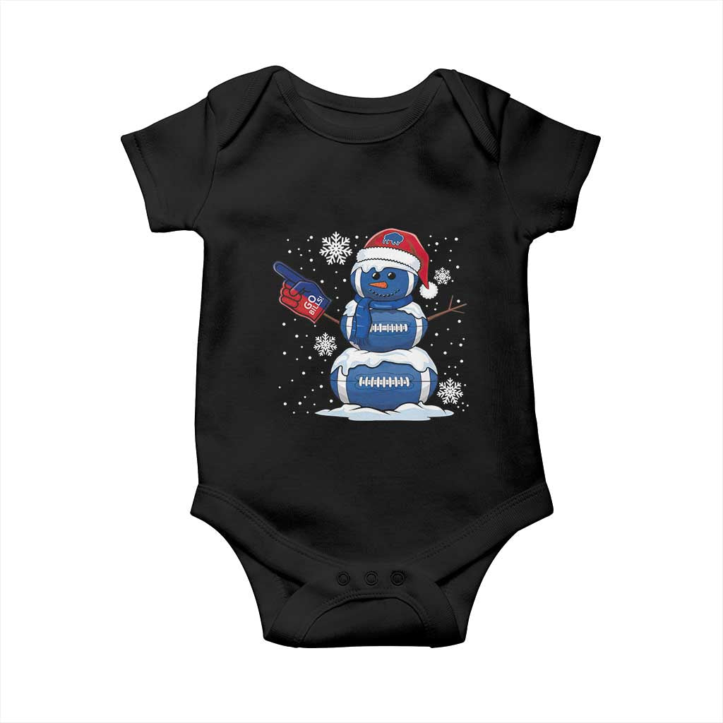 Christmas BFB Football Baby Onesie Vintage 90s BFB Sports Fan Football Snowman Xmas Pajamas TS10 Black Print Your Wear