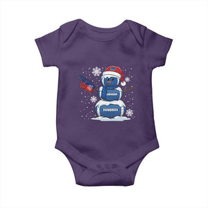 Christmas BFB Football Baby Onesie Vintage 90s BFB Sports Fan Football Snowman Xmas Pajamas TS10 Purple Print Your Wear