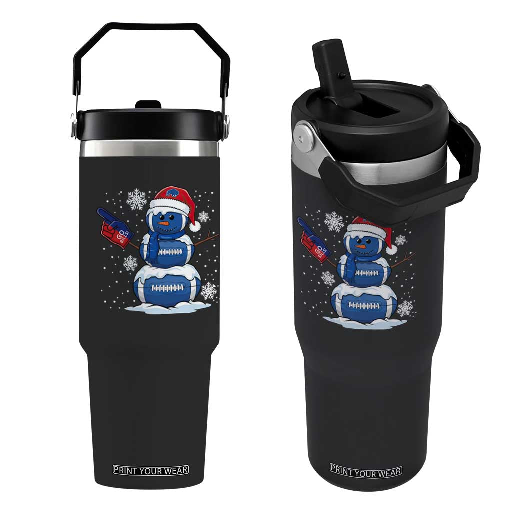 Christmas BFB Football Flip Straw Tumbler Vintage 90s BFB Sports Fan Football Snowman Xmas Pajamas TS10 One Size: 30 oz Black Print Your Wear