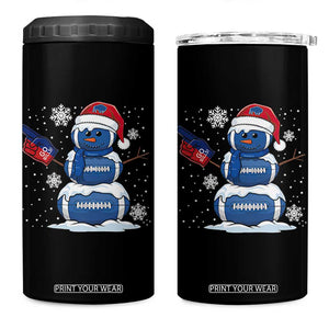 Christmas BFB Football 4 in 1 Can Cooler Tumbler Vintage 90s BFB Sports Fan Football Snowman Xmas Pajamas TS10 One Size: 16 oz Black Print Your Wear