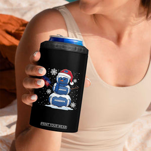 Christmas BFB Football 4 in 1 Can Cooler Tumbler Vintage 90s BFB Sports Fan Football Snowman Xmas Pajamas TS10 Print Your Wear