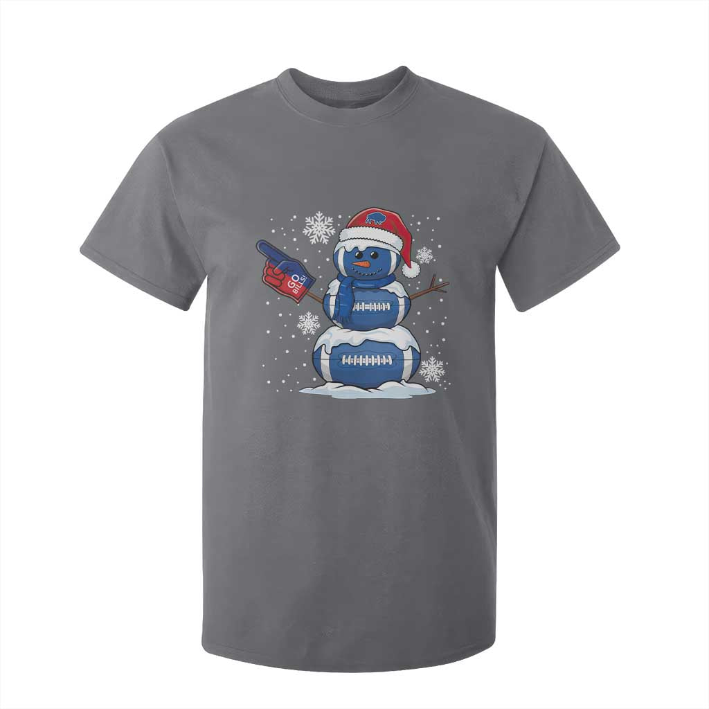 Christmas BFB Football T Shirt For Kid Vintage 90s BFB Sports Fan Football Snowman Xmas Pajamas TS10 Charcoal Print Your Wear