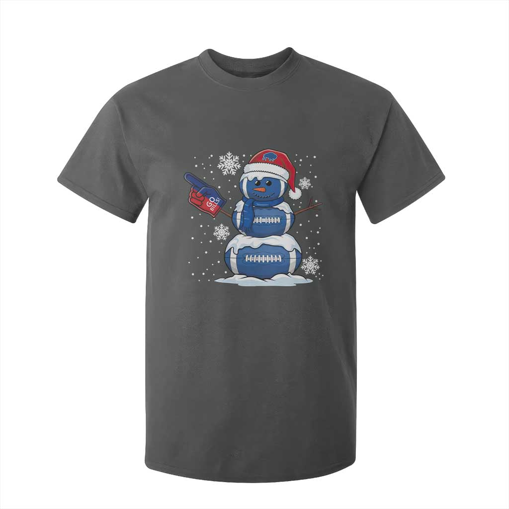 Christmas BFB Football T Shirt For Kid Vintage 90s BFB Sports Fan Football Snowman Xmas Pajamas TS10 Dark Heather Print Your Wear