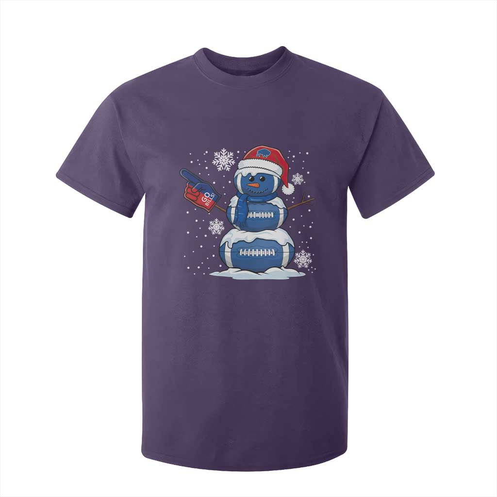 Christmas BFB Football T Shirt For Kid Vintage 90s BFB Sports Fan Football Snowman Xmas Pajamas TS10 Purple Print Your Wear