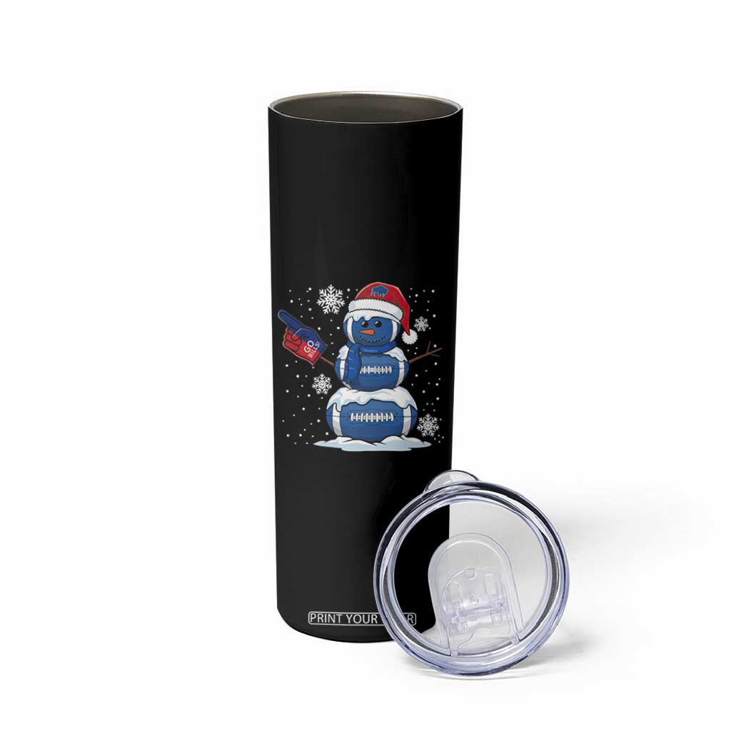 Christmas BFB Football Skinny Tumbler Vintage 90s BFB Sports Fan Football Snowman Xmas Pajamas TS10 Print Your Wear