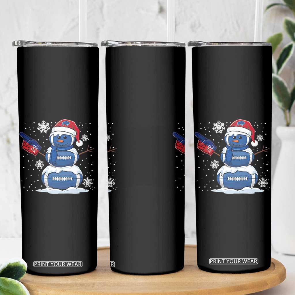 Christmas BFB Football Skinny Tumbler Vintage 90s BFB Sports Fan Football Snowman Xmas Pajamas TS10 Print Your Wear