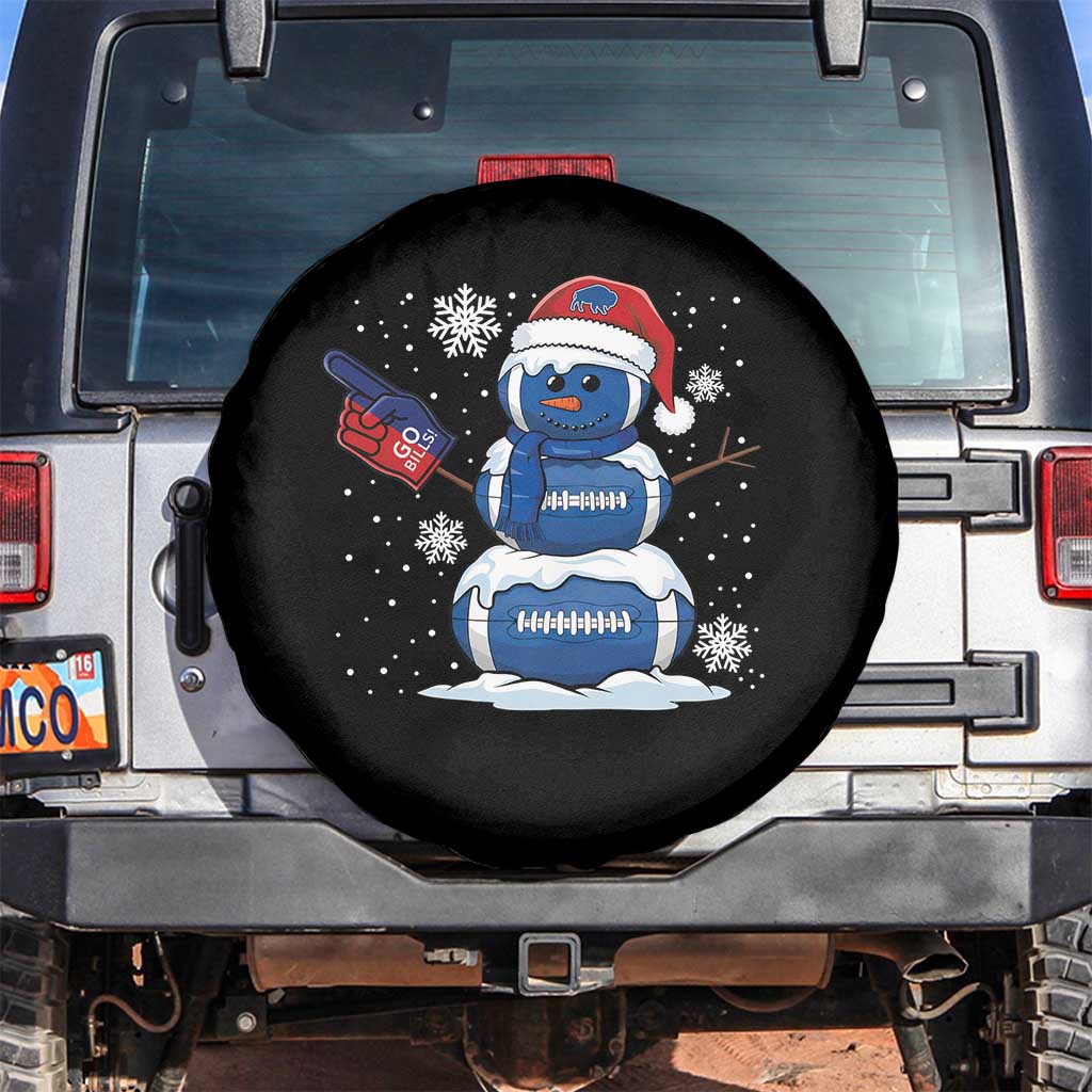 Christmas BFB Football Spare Tire Cover Vintage 90s BFB Sports Fan Football Snowman Xmas Pajamas TS10 No hole Black Print Your Wear