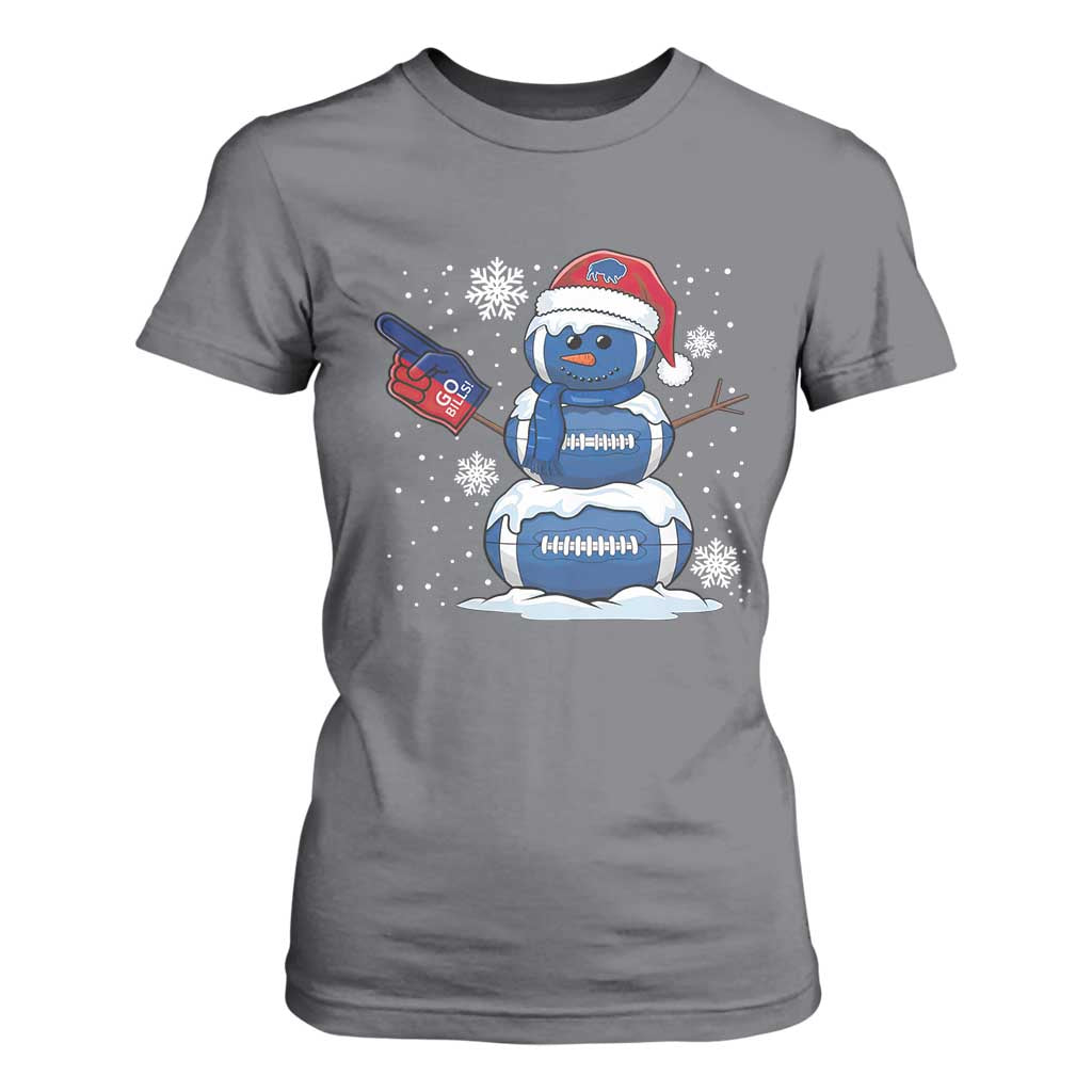 Christmas BFB Football T Shirt For Women Vintage 90s BFB Sports Fan Football Snowman Xmas Pajamas TS10 Charcoal Print Your Wear