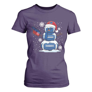 Christmas BFB Football T Shirt For Women Vintage 90s BFB Sports Fan Football Snowman Xmas Pajamas TS10 Purple Print Your Wear