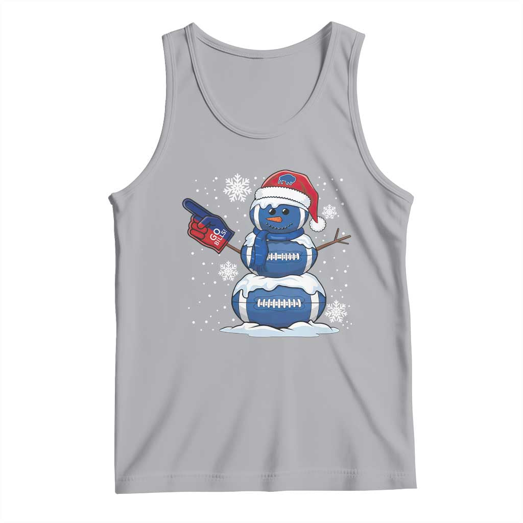 Christmas BFB Football Tank Top Vintage 90s BFB Sports Fan Football Snowman Xmas Pajamas TS10 Athletic Heather Print Your Wear
