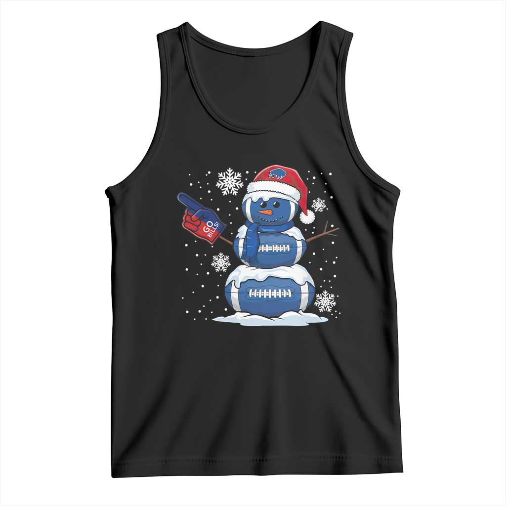 Christmas BFB Football Tank Top Vintage 90s BFB Sports Fan Football Snowman Xmas Pajamas TS10 Black Print Your Wear