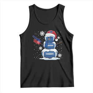 Christmas BFB Football Tank Top Vintage 90s BFB Sports Fan Football Snowman Xmas Pajamas TS10 Black Print Your Wear