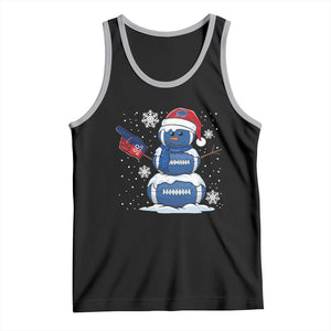Christmas BFB Football Tank Top Vintage 90s BFB Sports Fan Football Snowman Xmas Pajamas TS10 Black Athletic Heather Print Your Wear