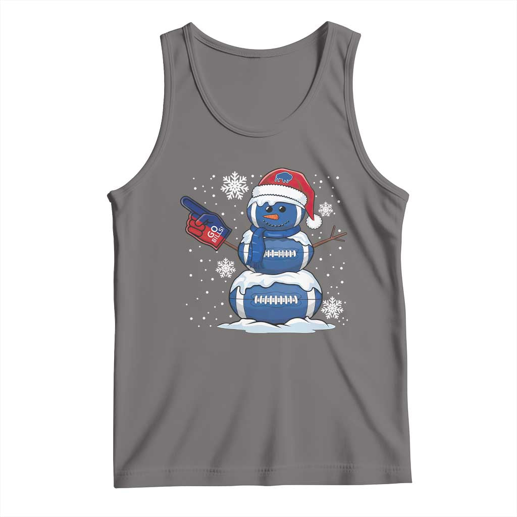 Christmas BFB Football Tank Top Vintage 90s BFB Sports Fan Football Snowman Xmas Pajamas TS10 Deep Heather Print Your Wear