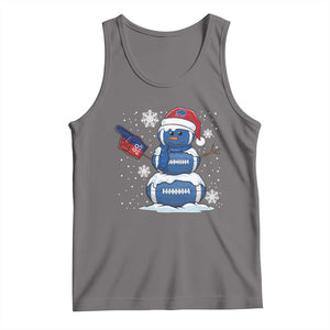 Christmas BFB Football Tank Top Vintage 90s BFB Sports Fan Football Snowman Xmas Pajamas TS10 Deep Heather Print Your Wear