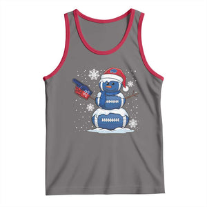 Christmas BFB Football Tank Top Vintage 90s BFB Sports Fan Football Snowman Xmas Pajamas TS10 Deep Heather Red Print Your Wear