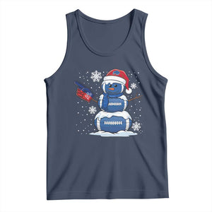 Christmas BFB Football Tank Top Vintage 90s BFB Sports Fan Football Snowman Xmas Pajamas TS10 Navy Print Your Wear