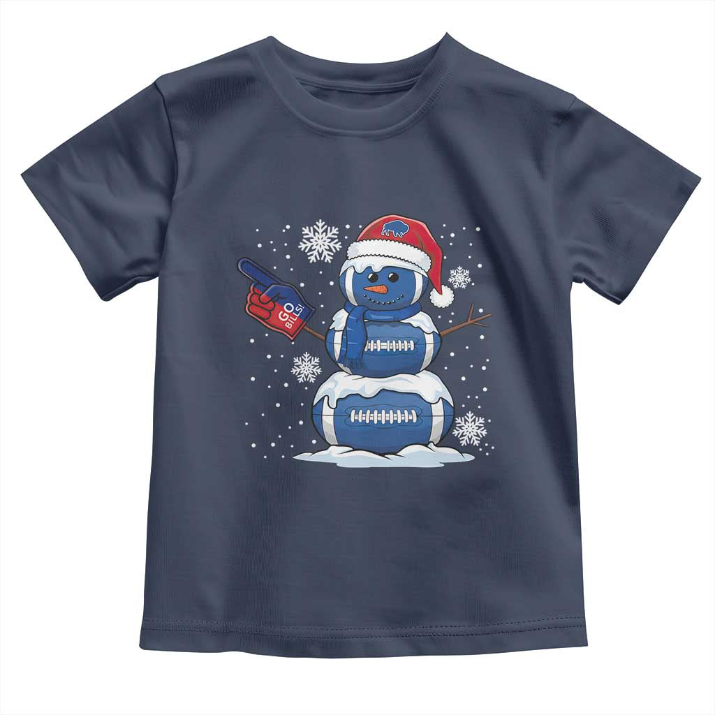 Christmas BFB Football Toddler T Shirt Vintage 90s BFB Sports Fan Football Snowman Xmas Pajamas TS10 Navy Print Your Wear