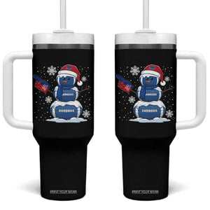 Christmas BFB Football Tumbler With Handle Vintage 90s BFB Sports Fan Football Snowman Xmas Pajamas TS10 One Size: 40 oz Black Print Your Wear