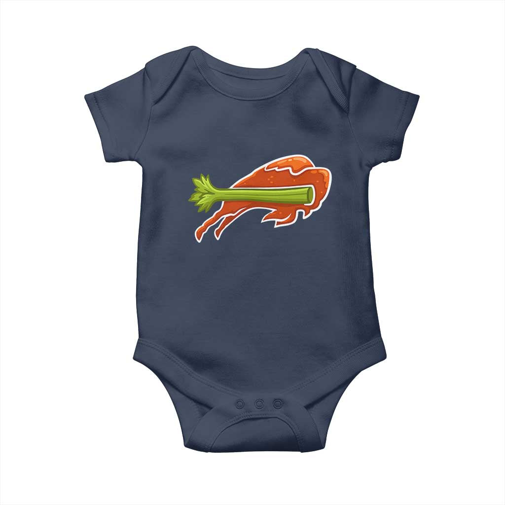 BFB Chicken Wing Baby Onesie Vintage 90s BFB Sports Fan Game Day TS10 Navy Print Your Wear
