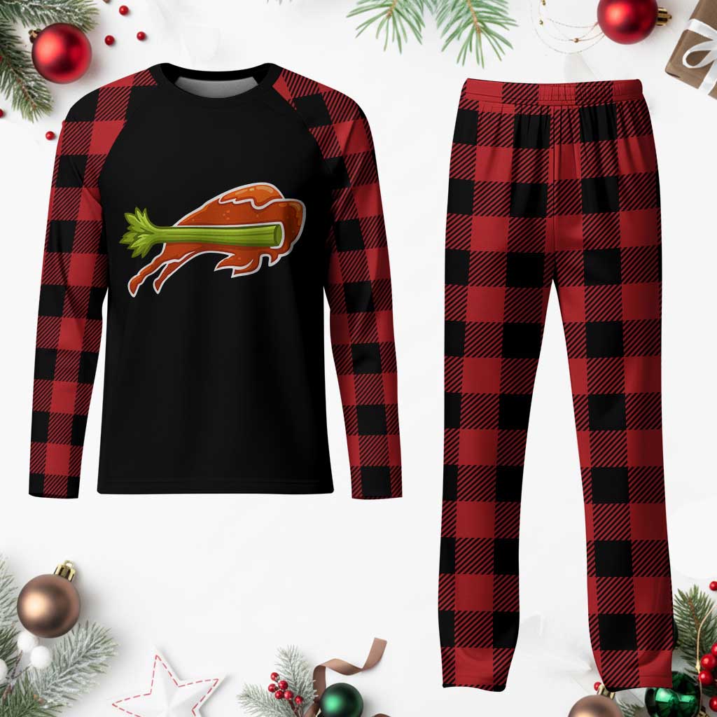 BFB Chicken Wing Plaid Pajama Set Vintage 90s BFB Sports Fan Game Day TS10 Buffalo Plaid Print Your Wear