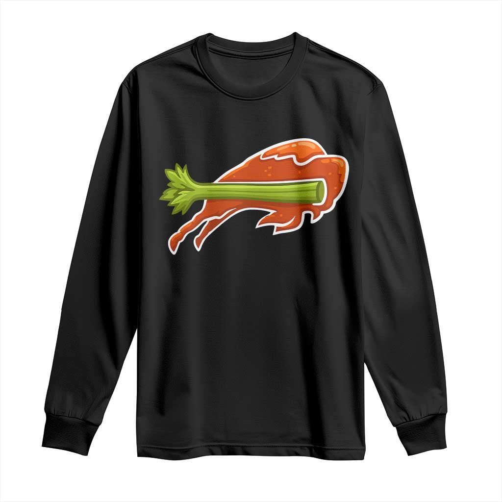 Buffalo Chicken Wing Long Sleeve Shirt Vintage 90s Bill Fan Game Day TS10 Black Print Your Wear