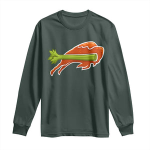 BFB Chicken Wing Long Sleeve Shirt Vintage 90s BFB Sports Fan Game Day TS10 Dark Forest Green Print Your Wear