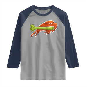 BFB Chicken Wing Raglan Shirt Vintage 90s BFB Sports Fan Game Day TS10 Sport Gray Navy Print Your Wear