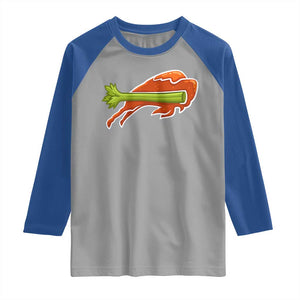BFB Chicken Wing Raglan Shirt Vintage 90s BFB Sports Fan Game Day TS10 Sport Gray Royal Print Your Wear