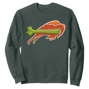 BFB Chicken Wing Sweatshirt Vintage 90s BFB Sports Fan Game Day TS10 Dark Forest Green Print Your Wear