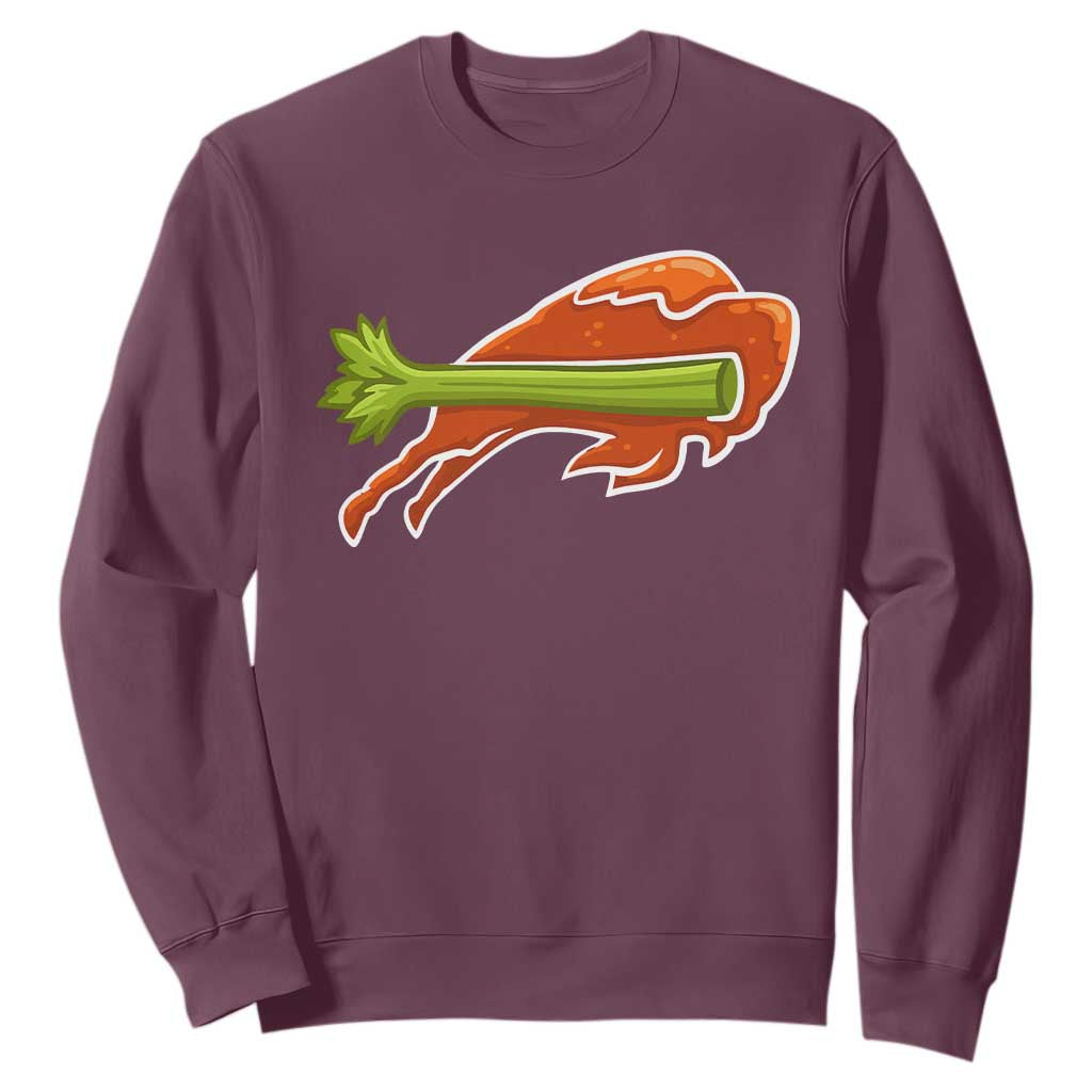 BFB Chicken Wing Sweatshirt Vintage 90s BFB Sports Fan Game Day TS10 Maroon Print Your Wear