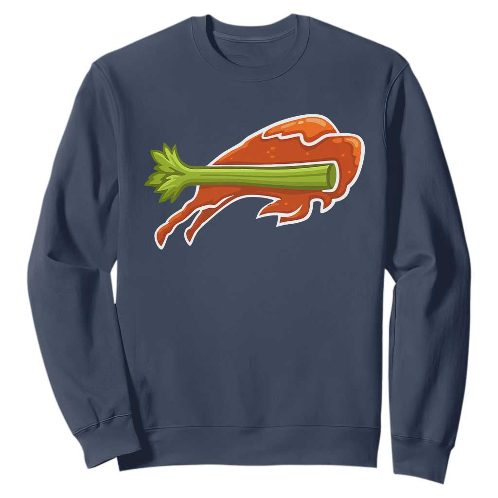 BFB Chicken Wing Sweatshirt Vintage 90s BFB Sports Fan Game Day TS10 Navy Print Your Wear
