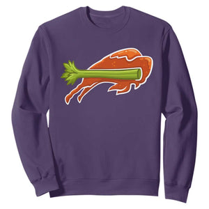 Buffalo Chicken Wing Sweatshirt Vintage 90s Bill Fan Game Day TS10 Purple Print Your Wear
