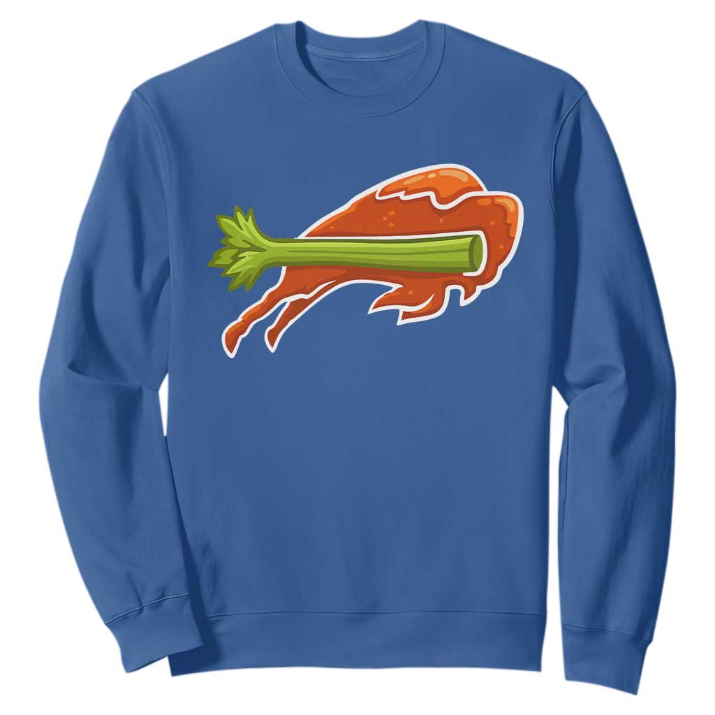 BFB Chicken Wing Sweatshirt Vintage 90s BFB Sports Fan Game Day TS10 Royal Blue Print Your Wear