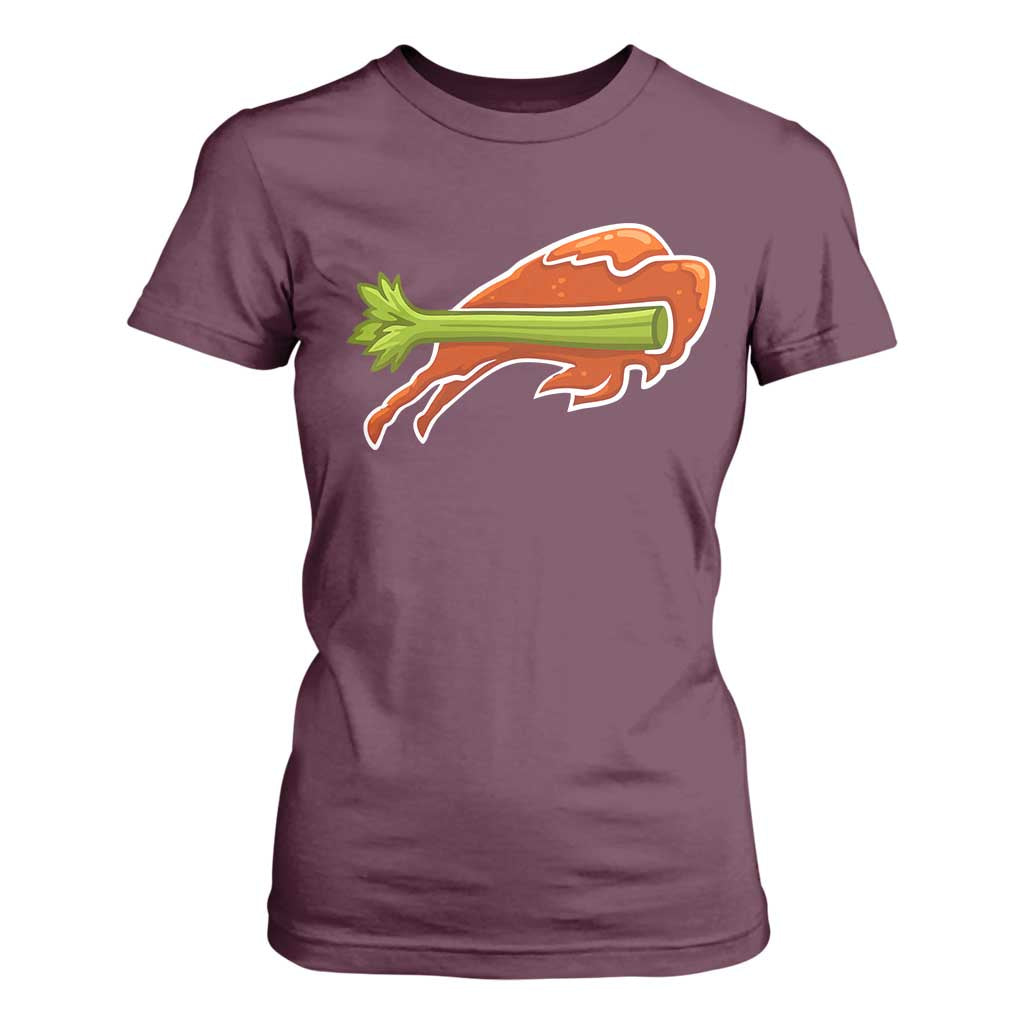 BFB Chicken Wing T Shirt For Women Vintage 90s BFB Sports Fan Game Day TS10 Maroon Print Your Wear