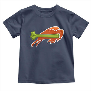 BFB Chicken Wing Toddler T Shirt Vintage 90s BFB Sports Fan Game Day TS10 Navy Print Your Wear