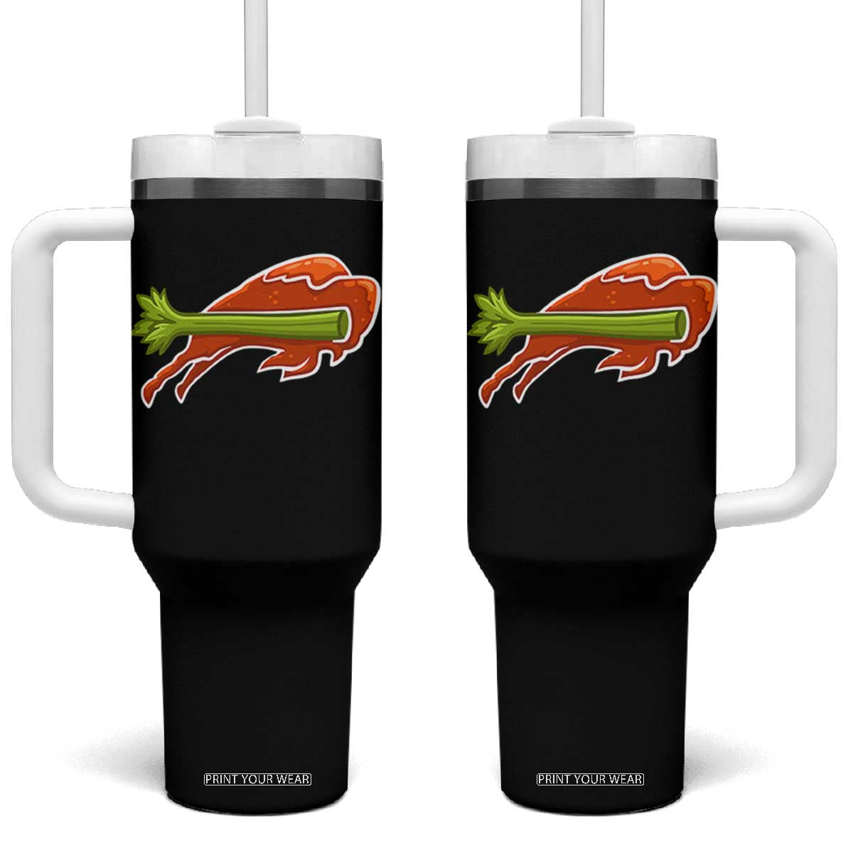 BFB Chicken Wing Tumbler With Handle Vintage 90s BFB Sports Fan Game Day TS10 One Size: 40 oz Black Print Your Wear