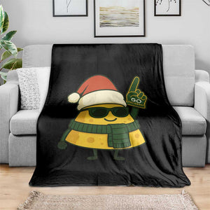 GB Fan Christmas Throw Blanket Gifts for Sports Fans Santa Hat TS10 Print Your Wear