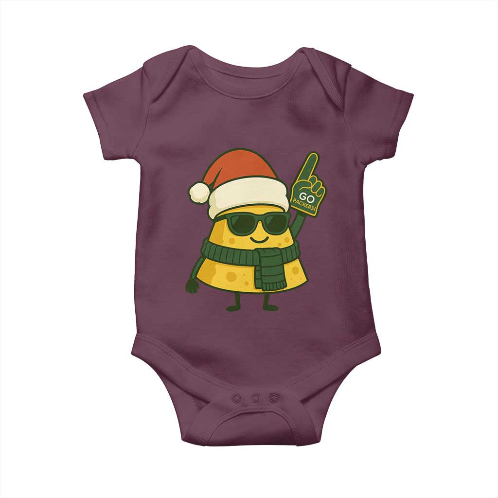 GB Fan Christmas Baby Onesie Gifts for Sports Fans Santa Hat TS10 Maroon Print Your Wear