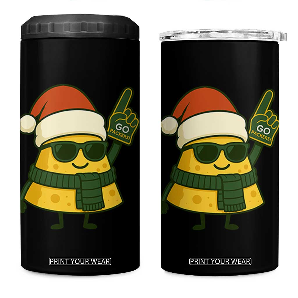 GB Fan Christmas 4 in 1 Can Cooler Tumbler Gifts for Sports Fans Santa Hat TS10 One Size: 16 oz Black Print Your Wear