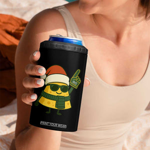GB Fan Christmas 4 in 1 Can Cooler Tumbler Gifts for Sports Fans Santa Hat TS10 Print Your Wear