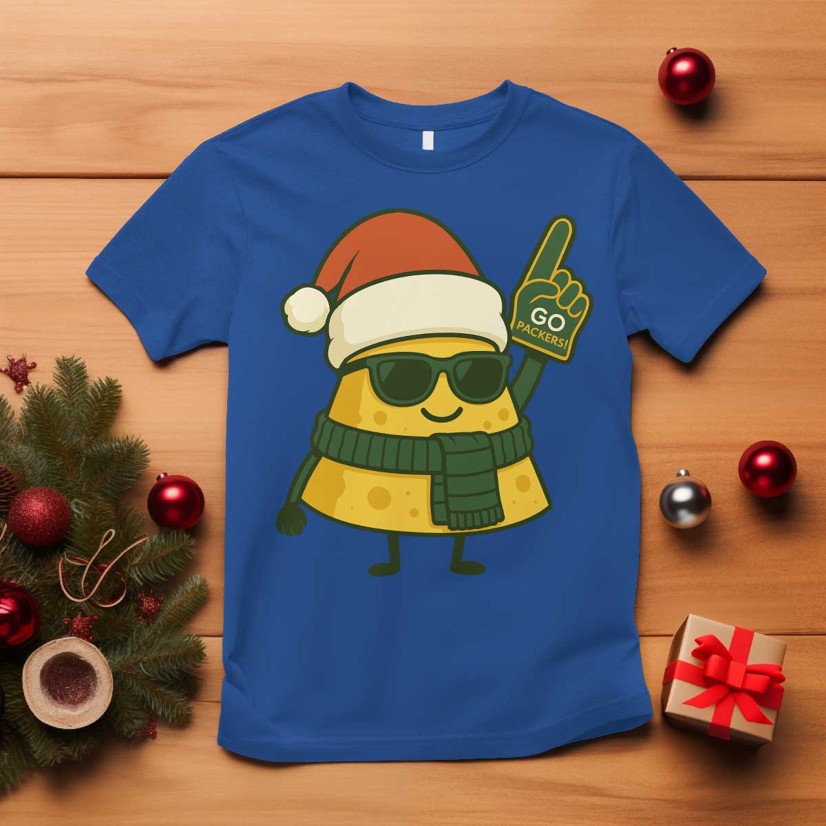 GB Fan Christmas T Shirt Gifts for Sports Fans Santa Hat TS10 Royal Blue Print Your Wear