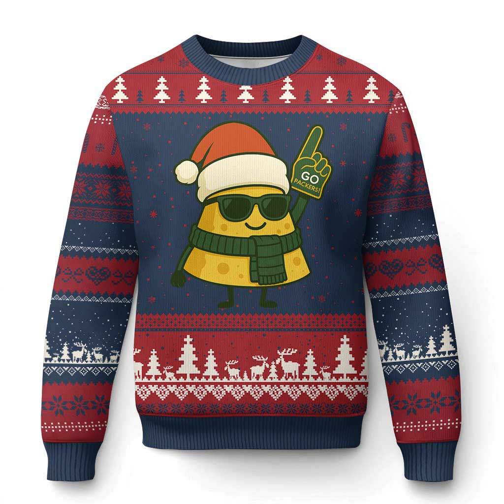 GB Fan Christmas Ugly Christmas Sweater Gifts for Sports Fans Santa Hat TS10 Navy Red Print Your Wear
