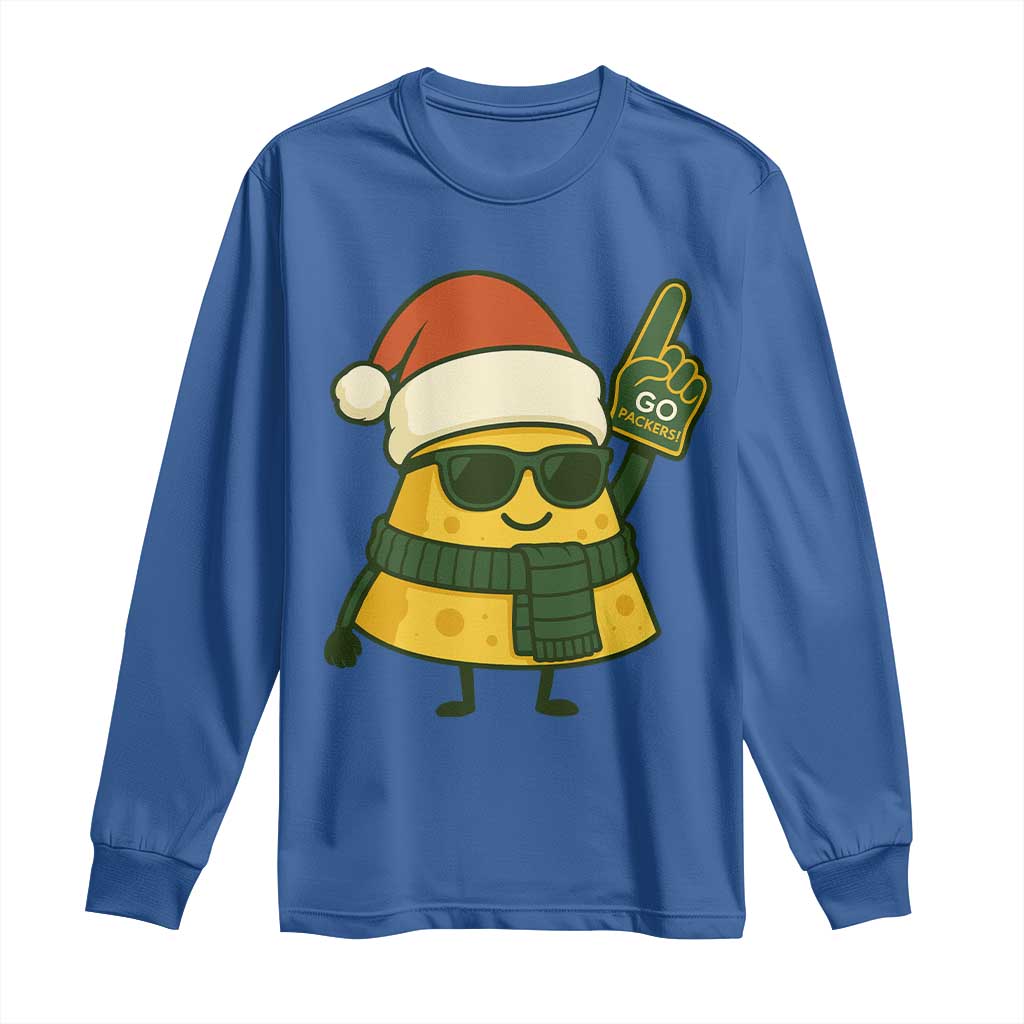 GB Fan Christmas Long Sleeve Shirt Gifts for Sports Fans Santa Hat TS10 Royal Blue Print Your Wear