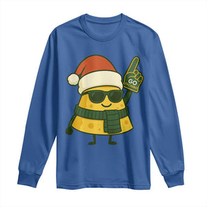GB Fan Christmas Long Sleeve Shirt Gifts for Sports Fans Santa Hat TS10 Royal Blue Print Your Wear