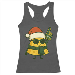 GB Fan Christmas Racerback Tank Top Gifts for Sports Fans Santa Hat TS10 Dark Heather Print Your Wear