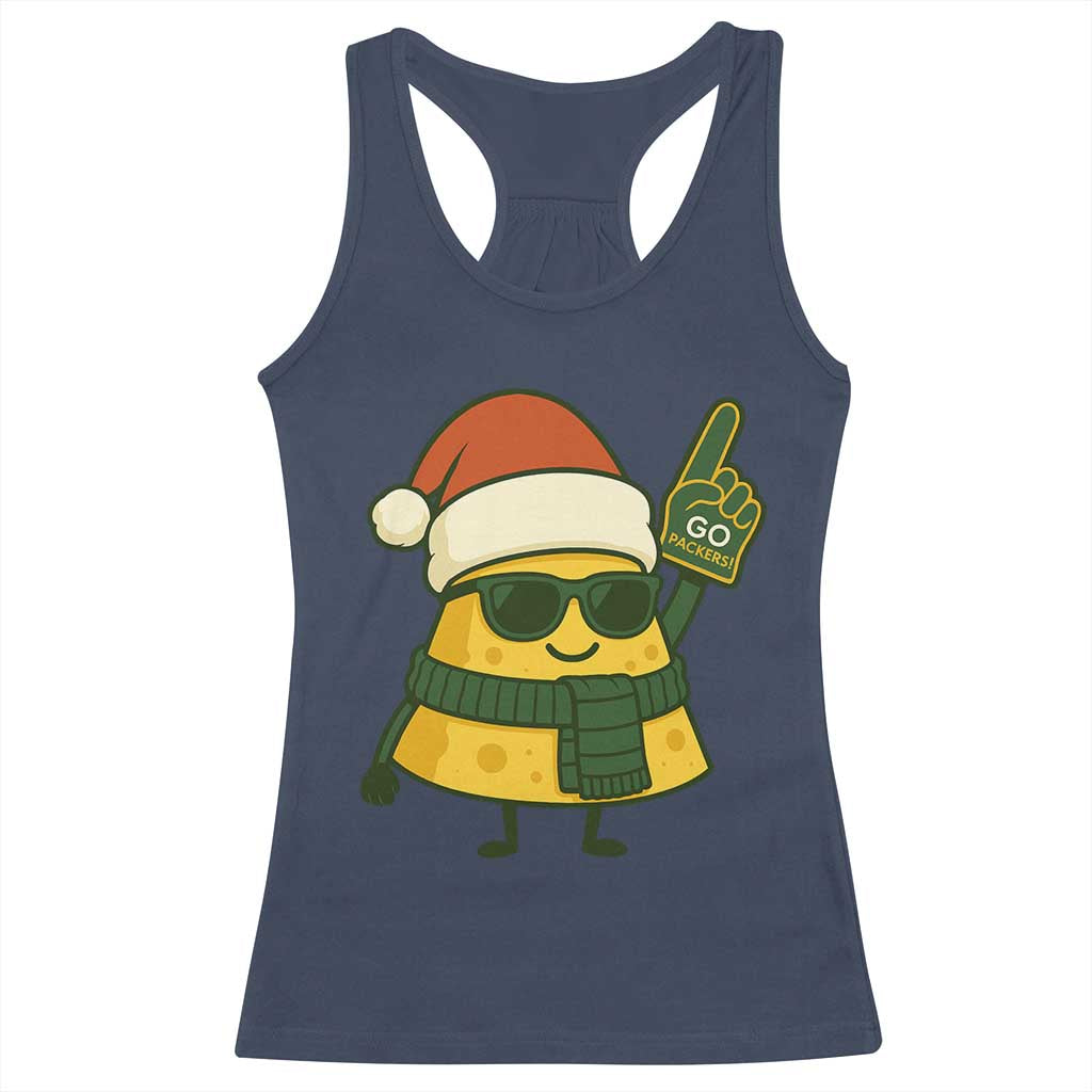 GB Fan Christmas Racerback Tank Top Gifts for Sports Fans Santa Hat TS10 Navy Print Your Wear