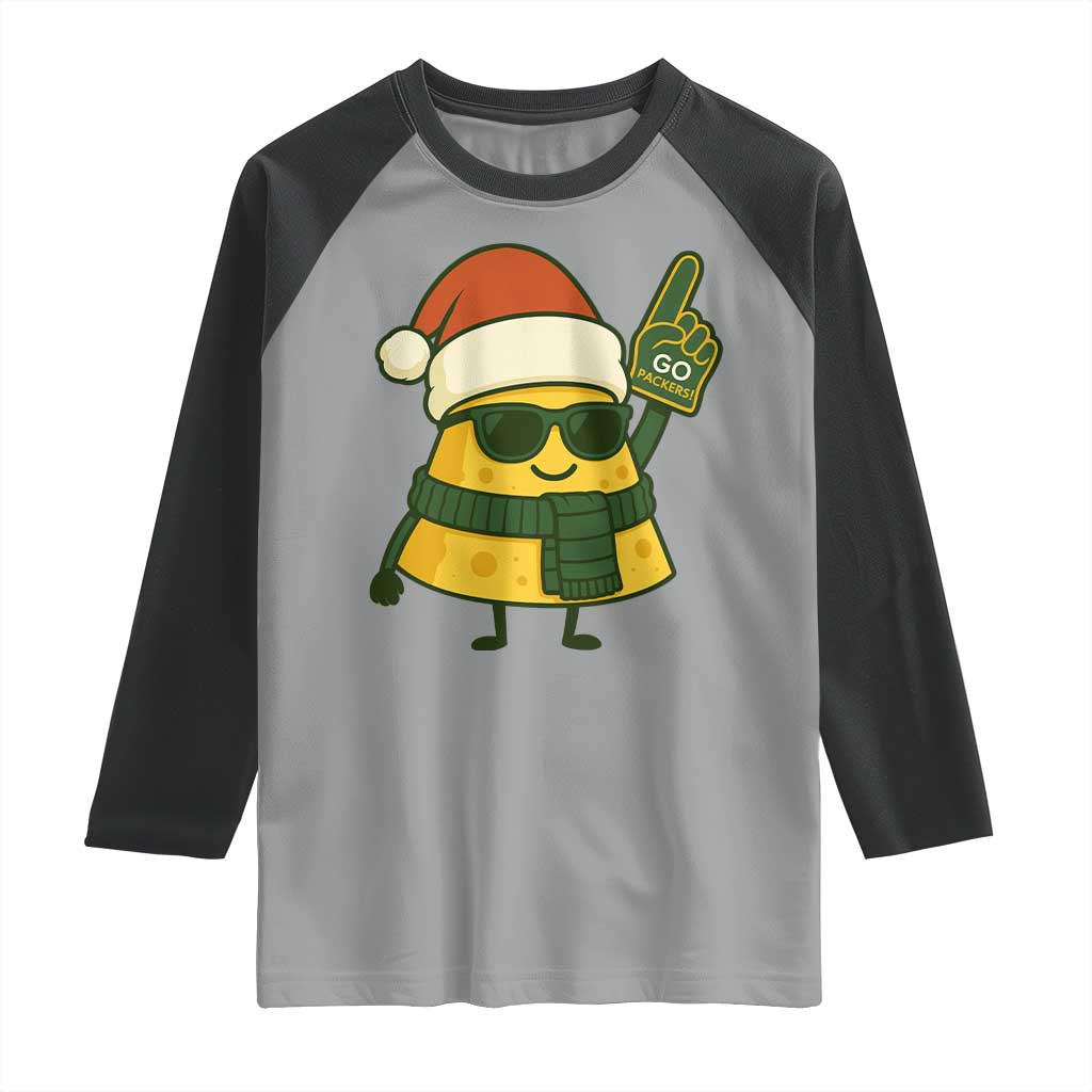 GB Fan Christmas Raglan Shirt Gifts for Sports Fans Santa Hat TS10 Sport Gray Black Print Your Wear