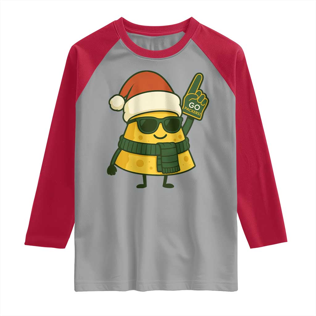 GB Fan Christmas Raglan Shirt Gifts for Sports Fans Santa Hat TS10 Sport Gray Red Print Your Wear
