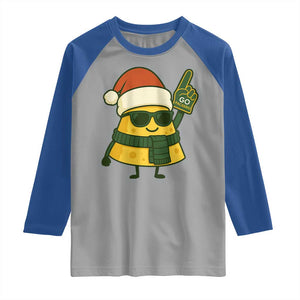 GB Fan Christmas Raglan Shirt Gifts for Sports Fans Santa Hat TS10 Sport Gray Royal Print Your Wear